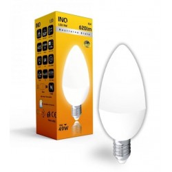 Żarówka LED E14 9W (zamiennik 49W) 620lm - świeczka 230V 4000K (neutralna-biała) - LB044NW INQ