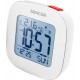 Sencor budzik SDC 1200 W , termometr,LCD , 78x78mm, AAA ,biały [9218530]