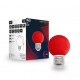 Żarówka LED E27 2,0W czerwona - kulka LED DECO 230V - LPC010RD INQ