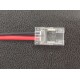 Szybkozłączka do taśm LED 2pin-przewód 8mm TRANSPARENTNA IP20  ZBCI-8XB