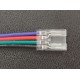Szybkozłączka do taśm LED 4pin-przewód 10mm TRANSPARENTNA IP20  ZBCI-10XB-4