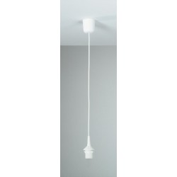 Lampa Zawiesie E27 70cm białe okrągłe (do kloszy)