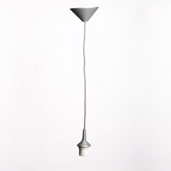 Lampa Zawiesie E27 70cm srebrne stożek (do kloszy)