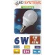 Żarówka LED E14 6W 450lm - kulka 230V 3000K (ciepło-biała) - D85-LS-E14-P45-6W LEDSYSTEMS