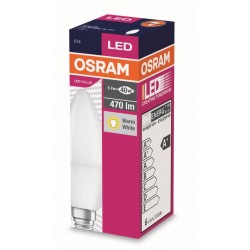 Żarówka LED E14 5,5W (zamiennik 40W) 470lm - świeczka 230V 2700K (ciepło-biała) - LED VALUE CL B 40 OSRAM